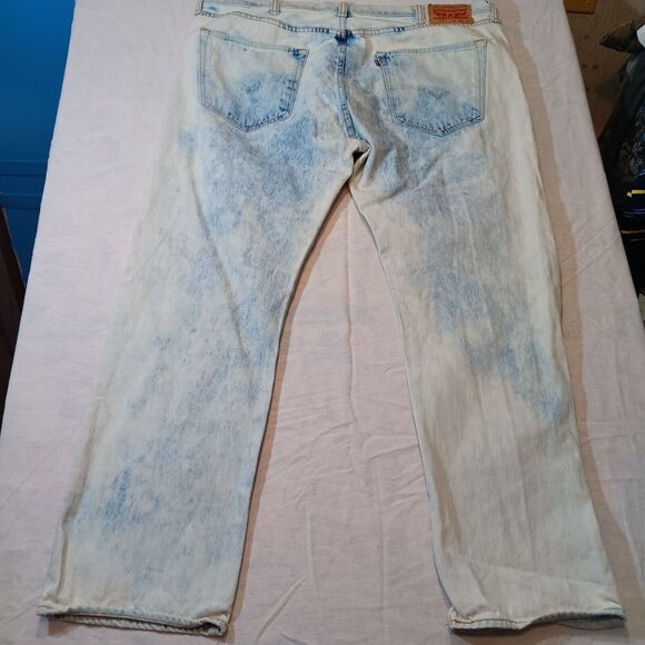 Levis 501 XX Jeans Mens 42x30 Blue Acid Wash Straight Leg Button Fly Denim - Picture 2 of 7